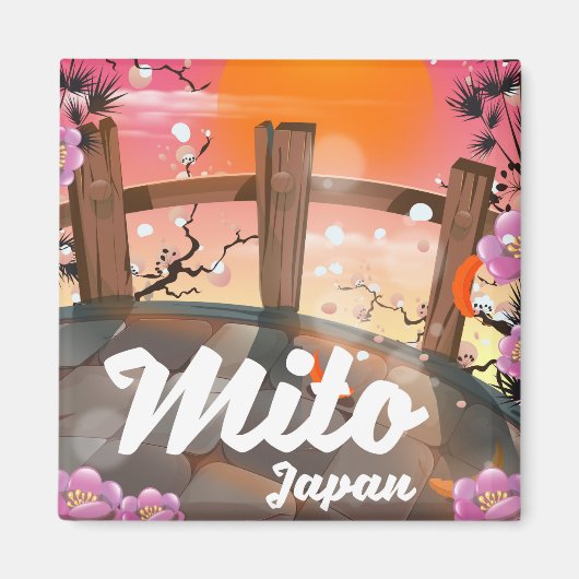 Mito Japan blüht ein Poster. Magnet (Vorne)