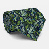 Mitochondria Dschungel auf Schwarz Krawatte (Gerollt)