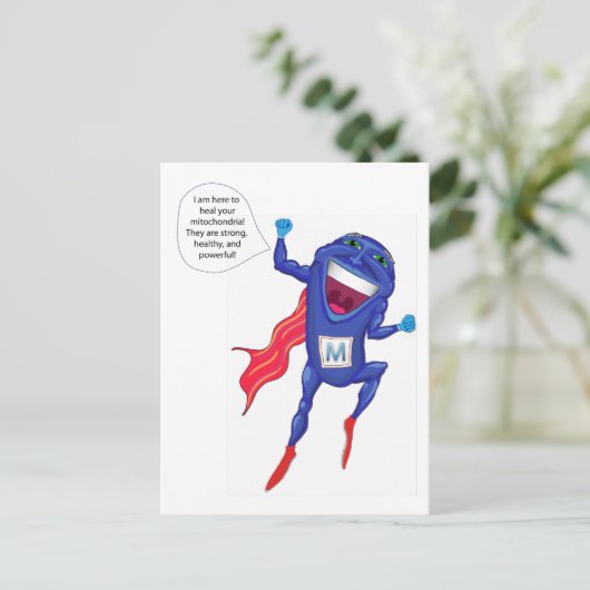 Mitochondria Man Postkarte (Stehend Vorderseite)