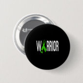 Mitochondrial Disease Warrior Heart Green Ribbon  Button (Vorne & Hinten)