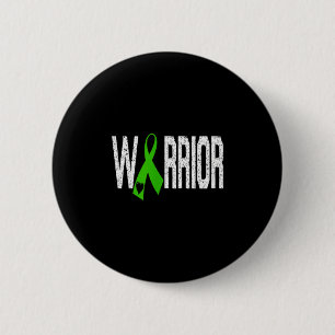 Mitochondriale Krankheitskrieger-Herz-Grünes Band Button