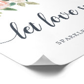 Mitsommer Floral Wedding Sparkler Sendoff Sign Poster (Ecke)