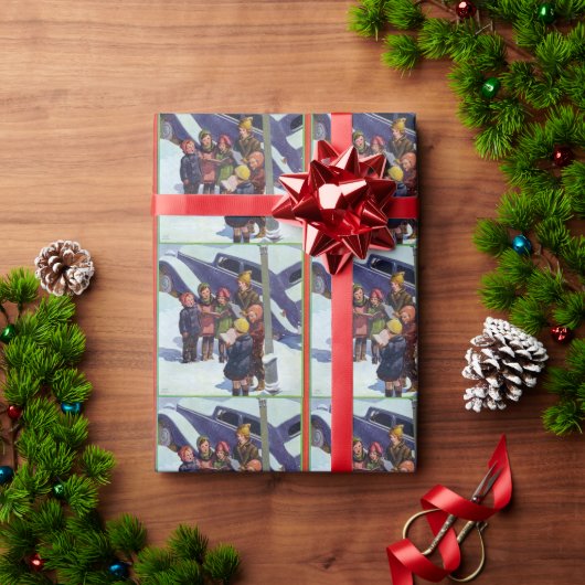 Mitspielen im Schnee Geschenkpapier (Feiertagsgeschenk)