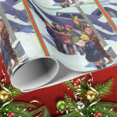 Mitspielen im Schnee Geschenkpapier