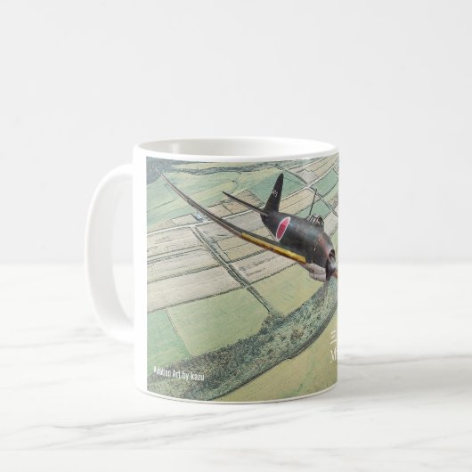 Mitsubishi A7M Reppū 烈風マグカップ Kaffeetasse (Vorderseite Links)