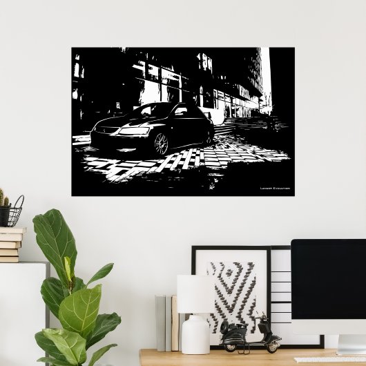 Mitsubishi EVO 9 Poster (Heimbüro)