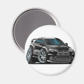Mitsubishi Evo Black Car Magnet (Vorderseite/Rückseite)