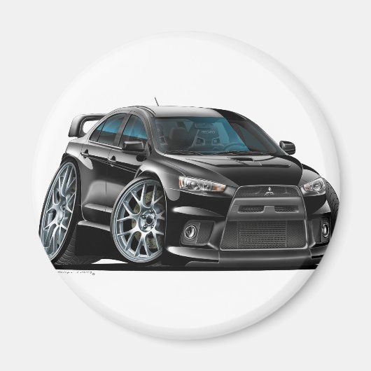 Mitsubishi Evo Black Car Magnet (Vorne)