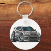 Mitsubishi Evo Gray Car Schlüsselanhänger (Vorderseite)