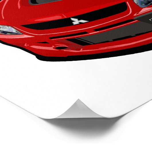 Mitsubishi EVO IX MR Poster (Ecke)
