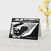 Mitsubishi EVO IX Vatertag Card Karte (Gelbe Blume)