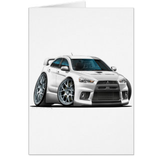 Mitsubishi Evo White Car