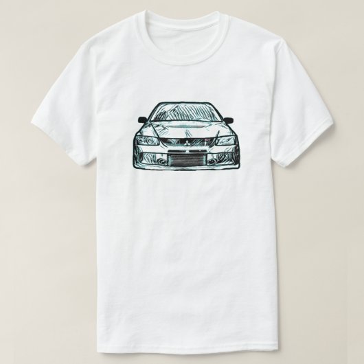 Mitsubishi-Evolution Evo acht AWD Turbo Kundgebung T-Shirt (Design vorne)