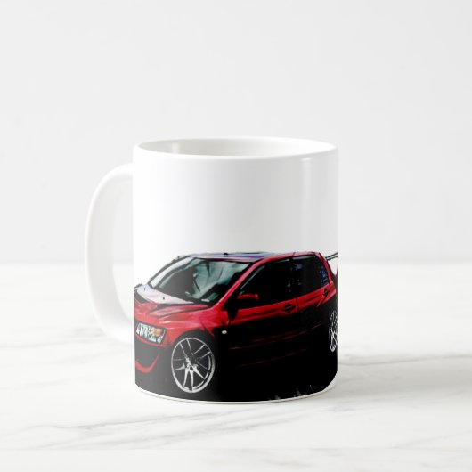 Mitsubishi-Evolution Kaffeetasse (Vorderseite Links)