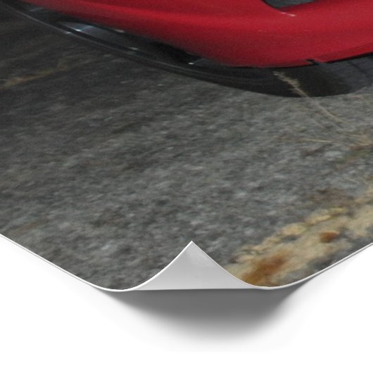 Mitsubishi Evolution nachts Poster (Ecke)