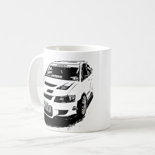 Mitsubishi Evolution Vector Image Kaffeetasse (Vorderseite Links)