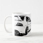Mitsubishi-Evolutions-vektorbild Kaffeetasse (Links)