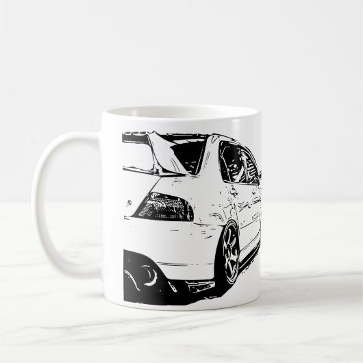 Mitsubishi-Evolutions-vektorbild Kaffeetasse (Links)