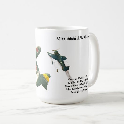 Mitsubishi J2M3 Raiden Tasse (VorderseiteRechts)