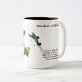 Mitsubishi J2M3 Raiden Zweifarbige Tasse (VorderseiteRechts)