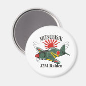 mitsubishi J2M Raiden Magnet (Vorderseite/Rückseite)