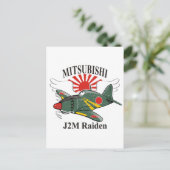 mitsubishi J2M Raiden Postkarte (Stehend Vorderseite)