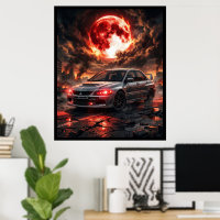 Mitsubishi Lancer Evo 9 Unter dem karmesinroten Mo