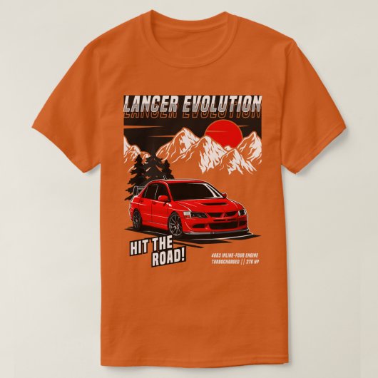 Mitsubishi Lancer Evo VIII Lancer Evolution T-Shirt (Design vorne)