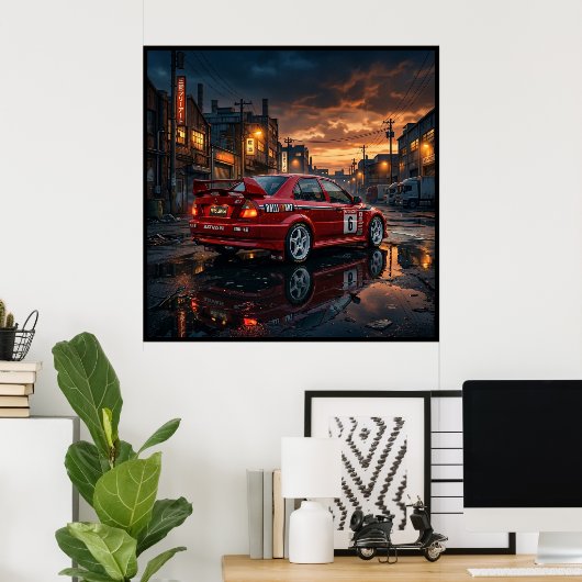 Mitsubishi Lancer Evolution VI Poster (Heimbüro)