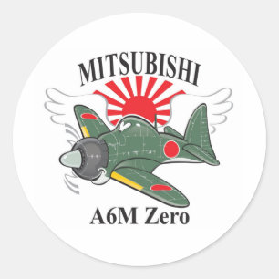 Mitsubishi Zero Runder Aufkleber