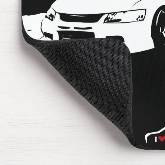 Mitsubishilancer-Evolution 9 - i-Liebe mein EVO Mousepad (Ecke)