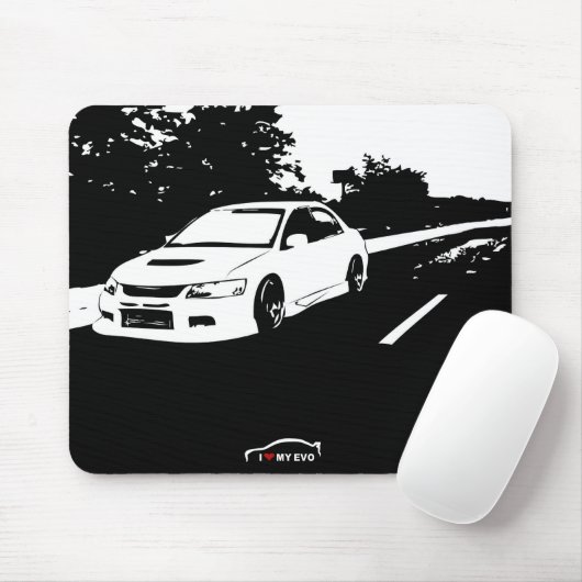 Mitsubishilancer-Evolution 9 - i-Liebe mein EVO Mousepad (Mit Mouse)