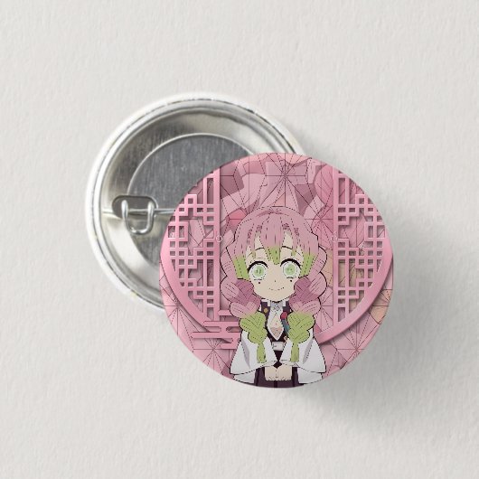 Mitsuri Kanroji Chibi Button (Vorne & Hinten)