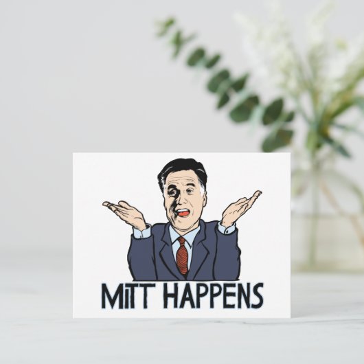 Mitt Happens Postkarte (Stehend Vorderseite)