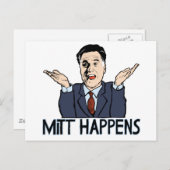 Mitt Happens Postkarte (Vorne/Hinten)