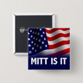 Mitt ist es - Romney Ryan 2012 Button (Vorne & Hinten)
