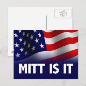 Mitt ist es - Romney Ryan 2012 Postkarte (Vorne/Hinten)