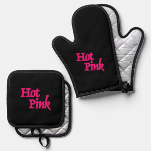 Mitt mit heißen rosa Sets Ofenhandschuh & Topflappen-Set