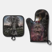 Mitt/Potthalter aus dem Toten Ofen Ofenhandschuh & Topflappen-Set (Vorderseite)