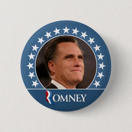Mitt Romney 2012 - Foto-Flickr mit Sternen Button (Vorderseite)