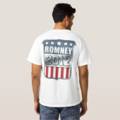 Mitt Romney 2012 (Front und Rückseite) T-Shirt (Schwarz voll)