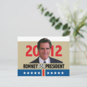 Mitt Romney 2012 Postkarte (Stehend Vorderseite)