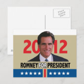 Mitt Romney 2012 Postkarte (Vorne/Hinten)