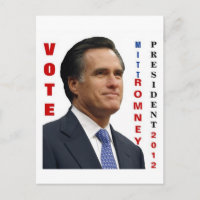 Mitt Romney 2012 Postkarte
