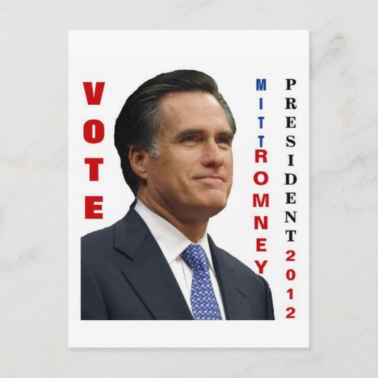 Mitt Romney 2012 Postkarte (Vorderseite)