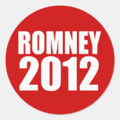 MITT ROMNEY 2012 RUNDER AUFKLEBER (Vorderseite)