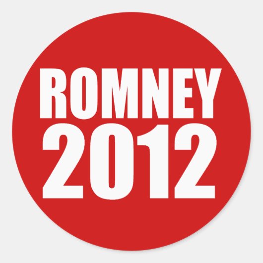 MITT ROMNEY 2012 RUNDER AUFKLEBER (Vorderseite)