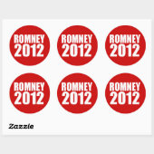 MITT ROMNEY 2012 RUNDER AUFKLEBER (Blatt)