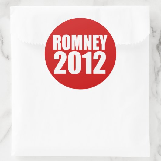MITT ROMNEY 2012 RUNDER AUFKLEBER (Tasche)