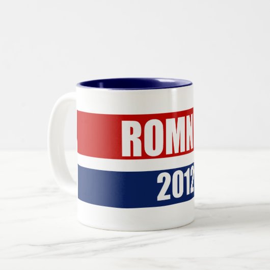 MITT ROMNEY 2012 ZWEIFARBIGE TASSE (Vorderseite Links)